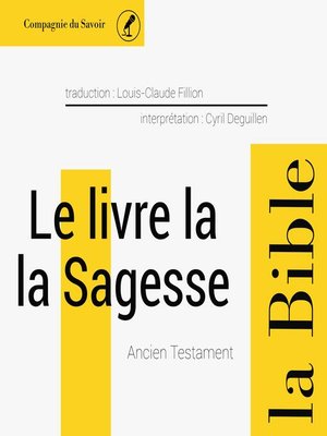 cover image of Le livre de la Sagesse